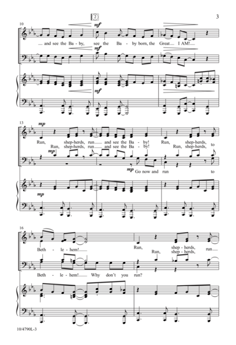 Run, Shepherds! Run, Shepherds! 4-Part scores gallery preview page 3