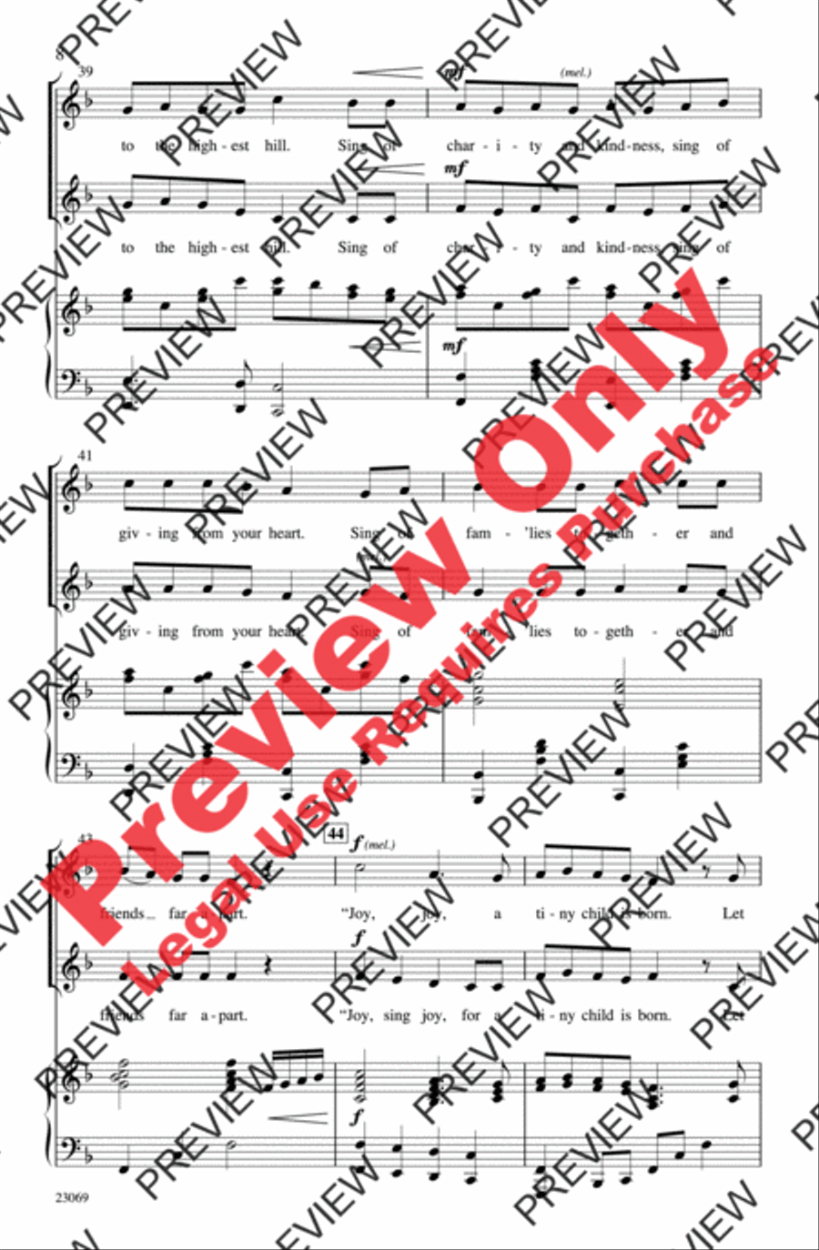 Simple Joy (Simple Gifts / Joy to the World) 2-Part scores gallery preview page 7