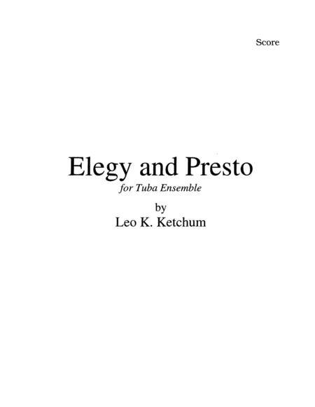 Elegy and Presto