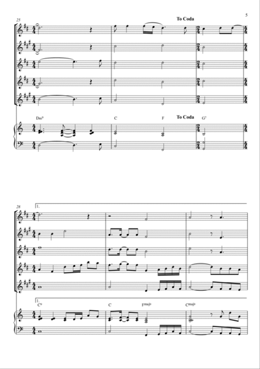 I Will Remember You I Will Remember You Saxophone Quintet scores gallery preview page 5