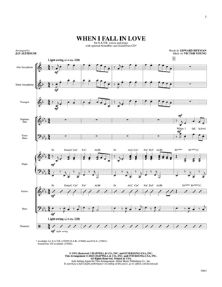 When I Fall in Love: Score
