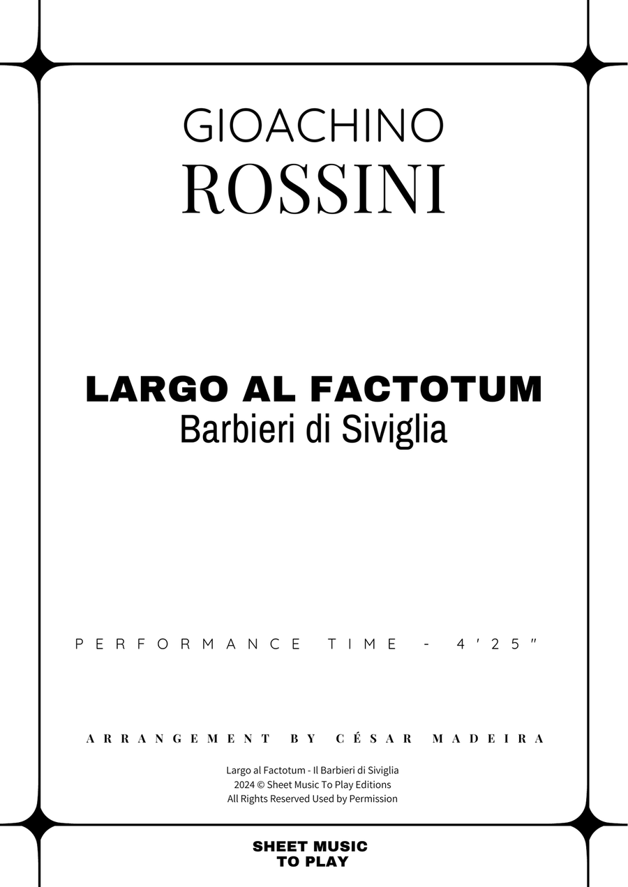 Largo al Factotum - Flute and Piano (Full Score and Parts) Flute scores gallery preview page 2