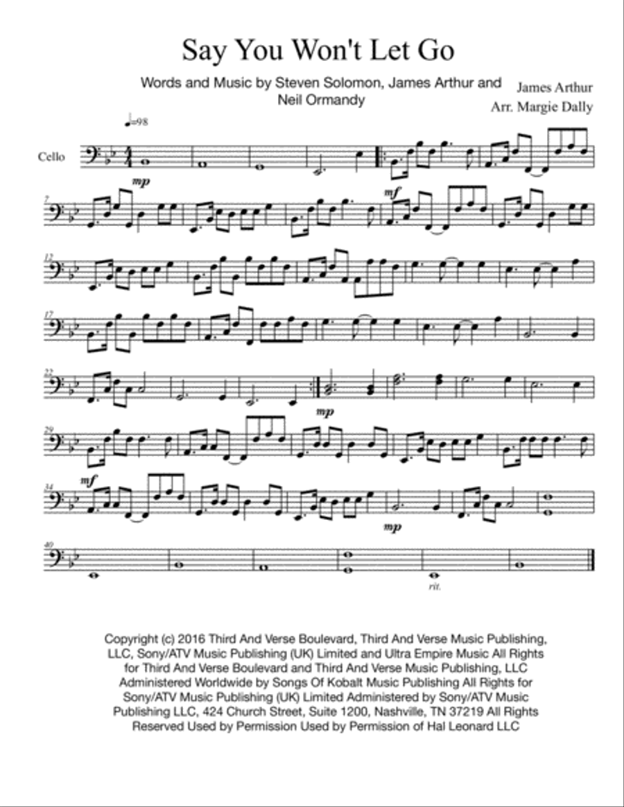 Say You Won't Let Go String Quartet scores gallery preview page 4