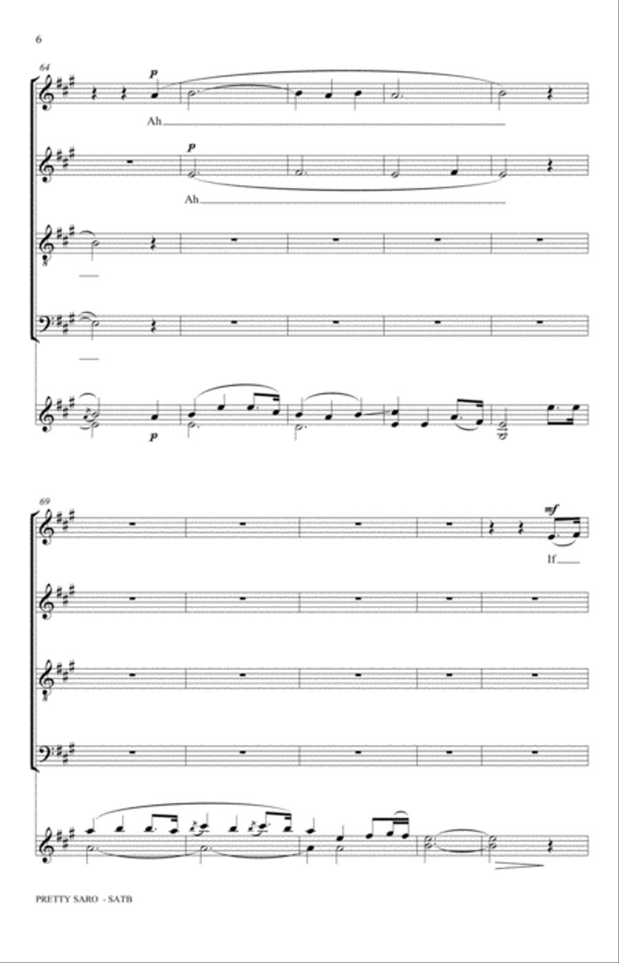 Pretty Saro (No. 2 from Appalachian Stories) 4-Part scores gallery preview page 6