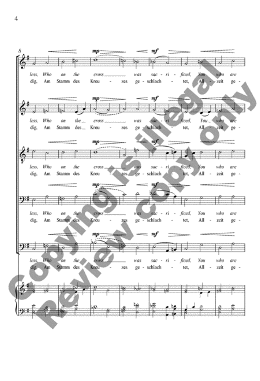 The Lamb of God (Das Agnus Dei) A Cappella scores gallery preview page 3