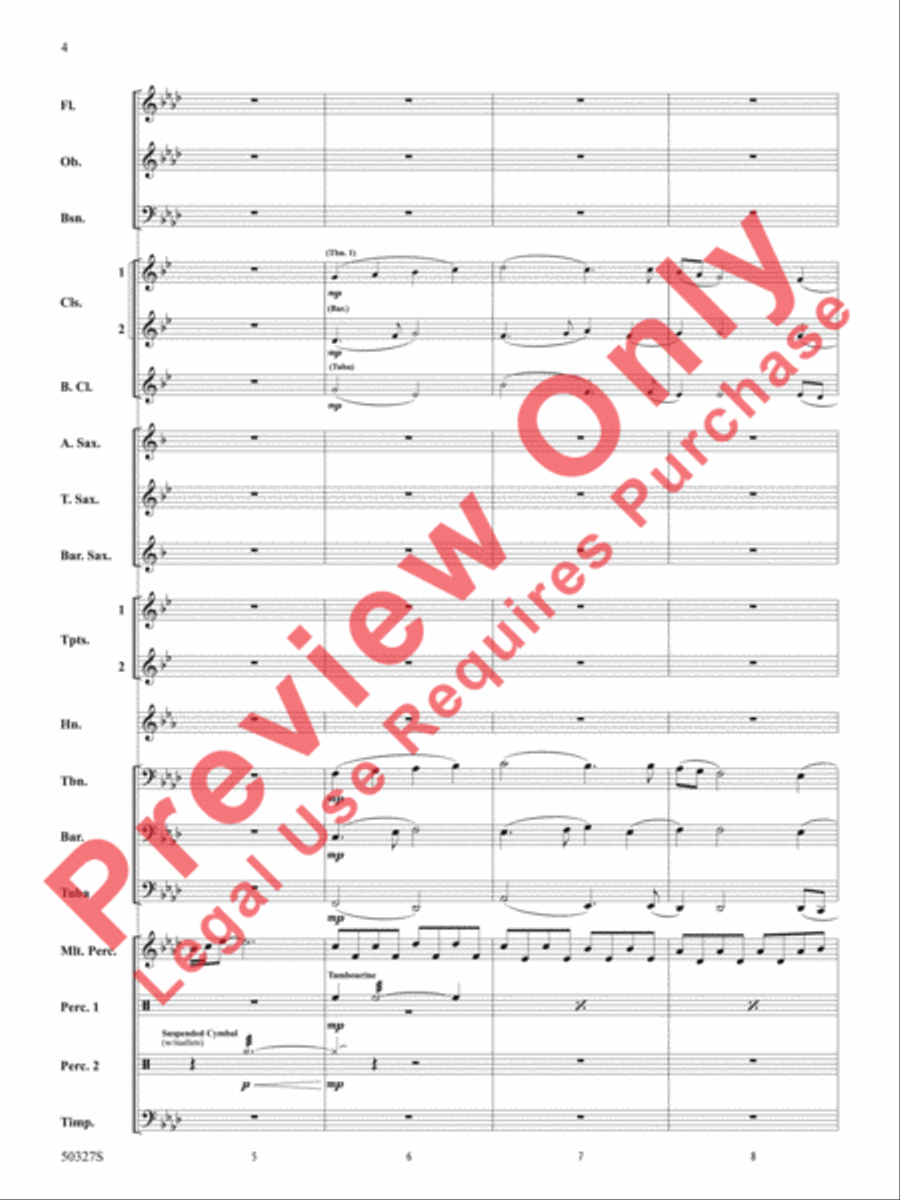 Reflections and Furies Concert Band scores gallery preview page 5