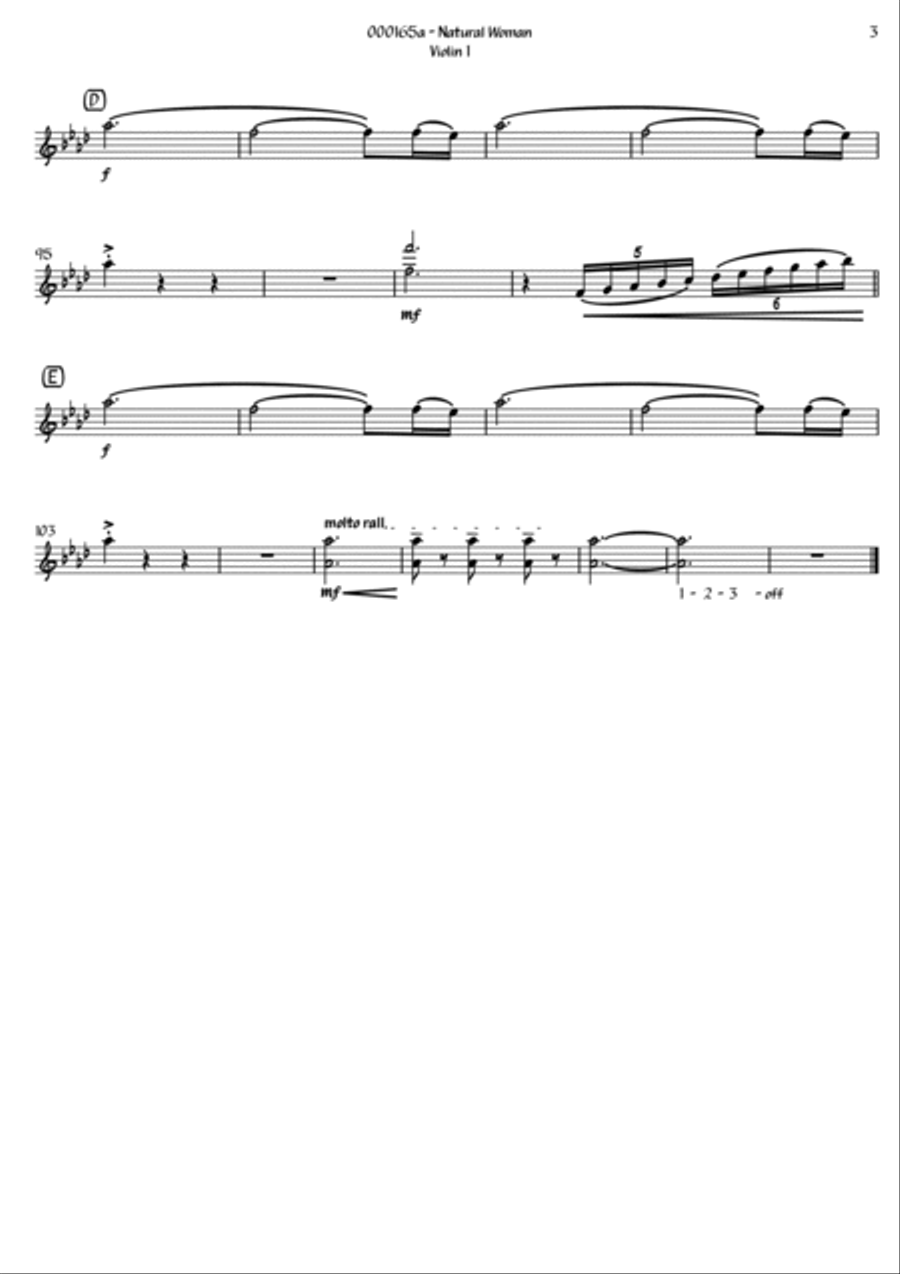 (you Make Me Feel Like) A Natural Woman String Quartet scores gallery preview page 3