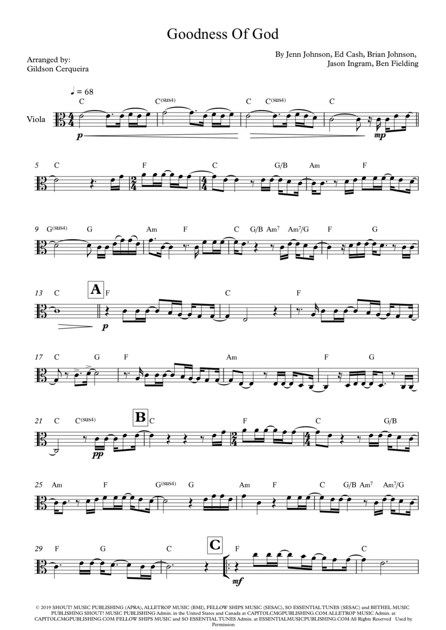 Goodness Of God Chamber Music scores gallery preview page 1