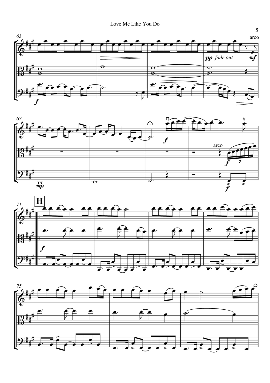 Love Me Like You Do String Trio scores gallery preview page 6