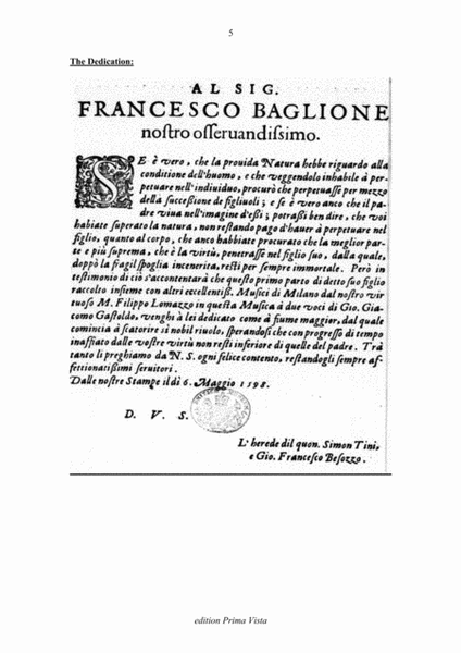 Giovanni Giacomo Gastoldi & others, Il Primo Libro… for 2 Instruments, Original Clefs