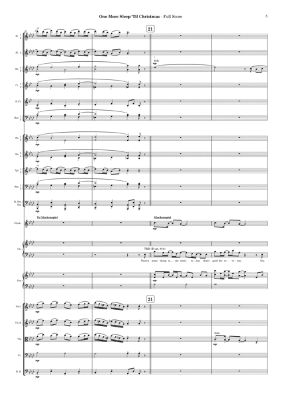 One More Sleep 'til Christmas Full Orchestra scores gallery preview page 5