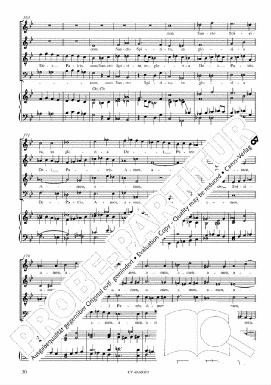 Mass in E flat major (Messe in Es) SATTB scores gallery preview page 31