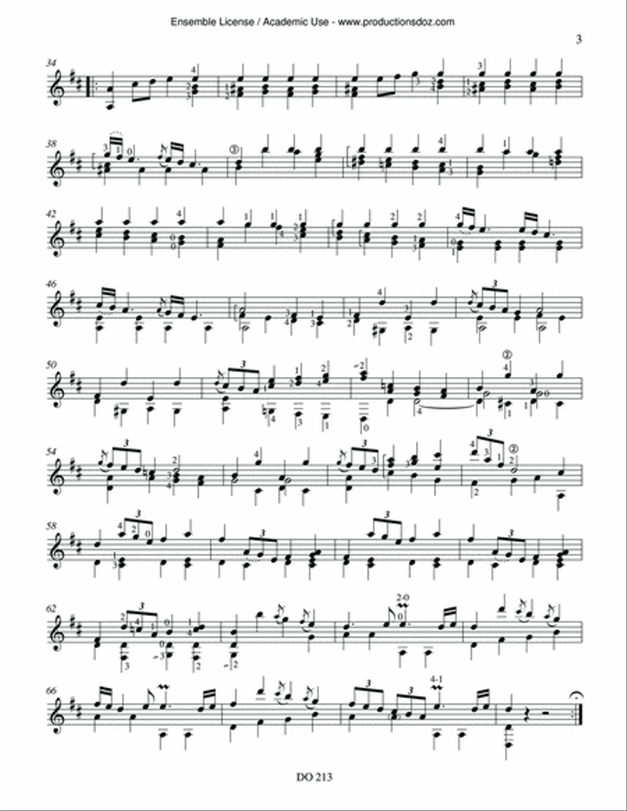 Six Sonates Classical Guitar scores gallery preview page 3
