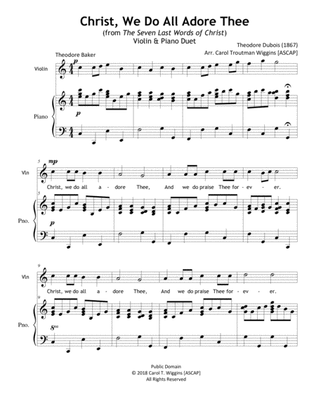 Christ, We Do All Adore Thee (Violin & Piano)