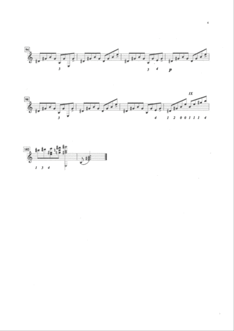 Three Easy Pieces - for solo guitar Classical Guitar scores gallery preview page 5