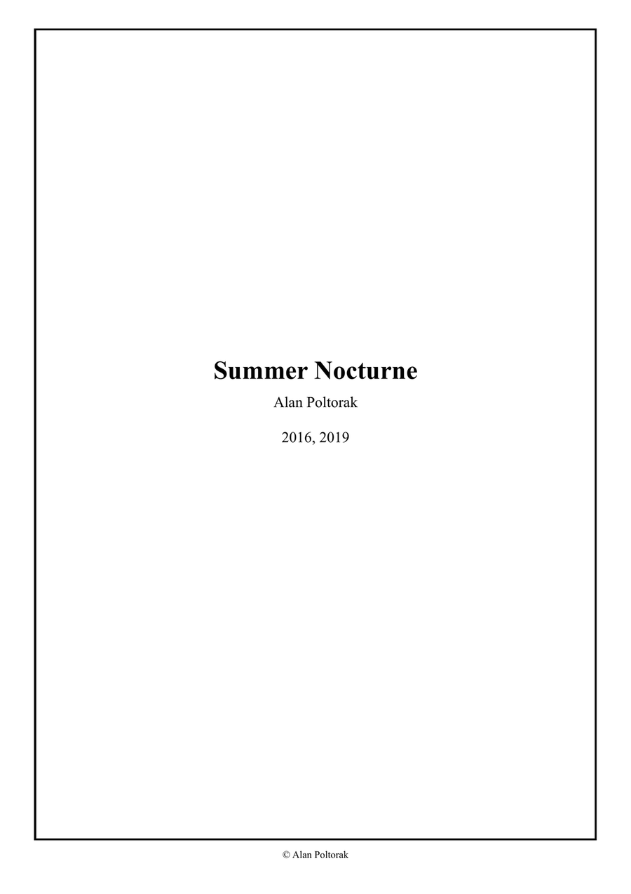 Summer Nocturne Piano Solo scores gallery preview page 1