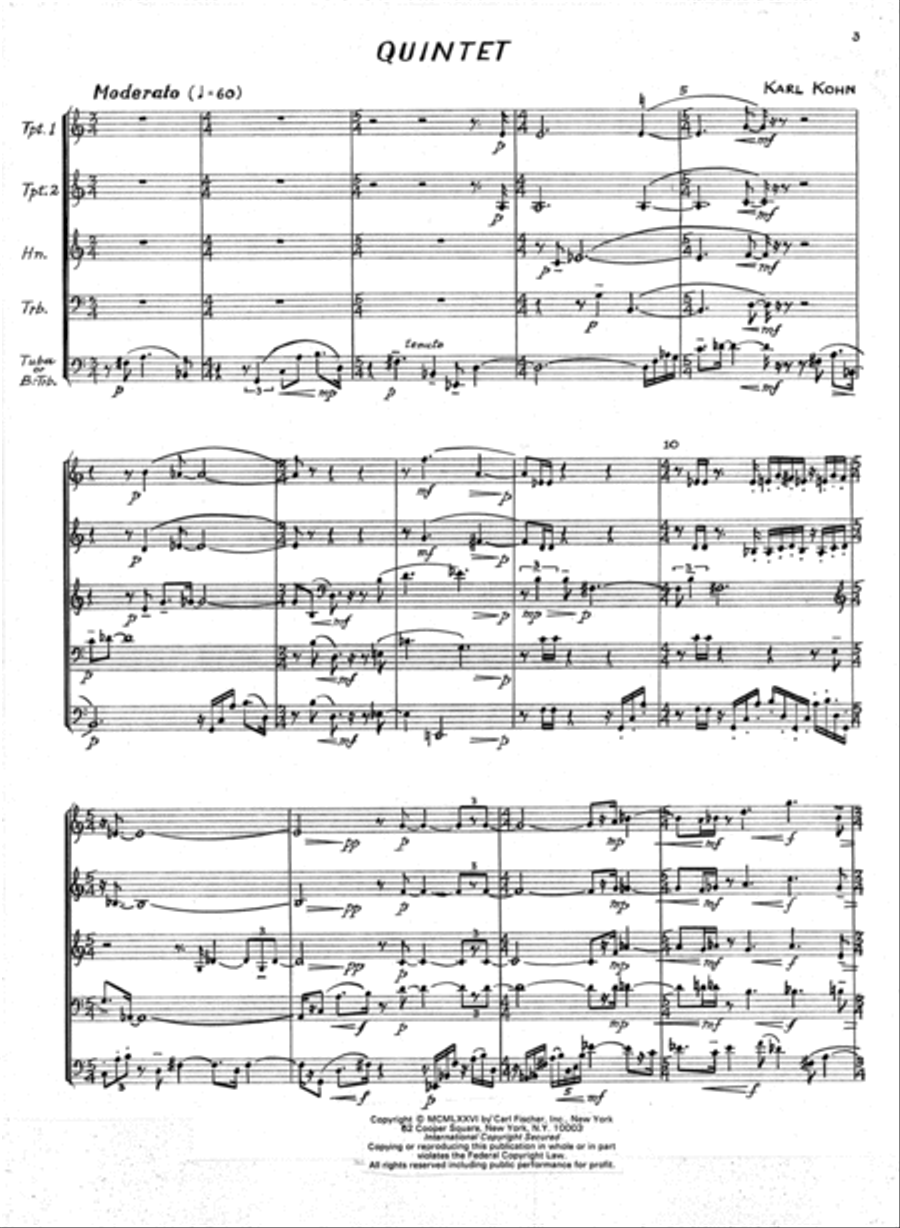 Quintet-Brass Quintet Quintet-Brass Quintet Brass Quintet scores gallery preview page 2