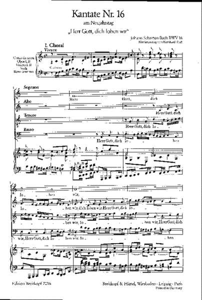 Cantata BWV 16 "Herr Gott, dich loben wir"