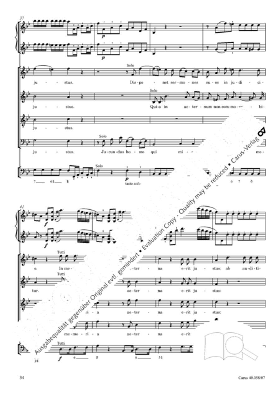 Vesperae solennes de Dominica 4-Part scores gallery preview page 39