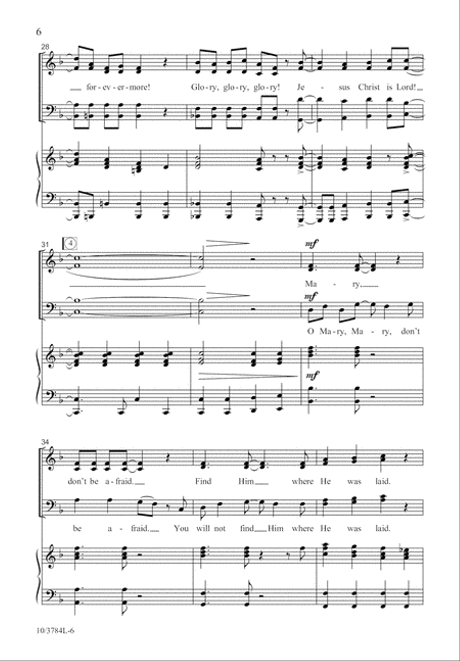 Glory, Glory, Glory! 4-Part scores gallery preview page 6