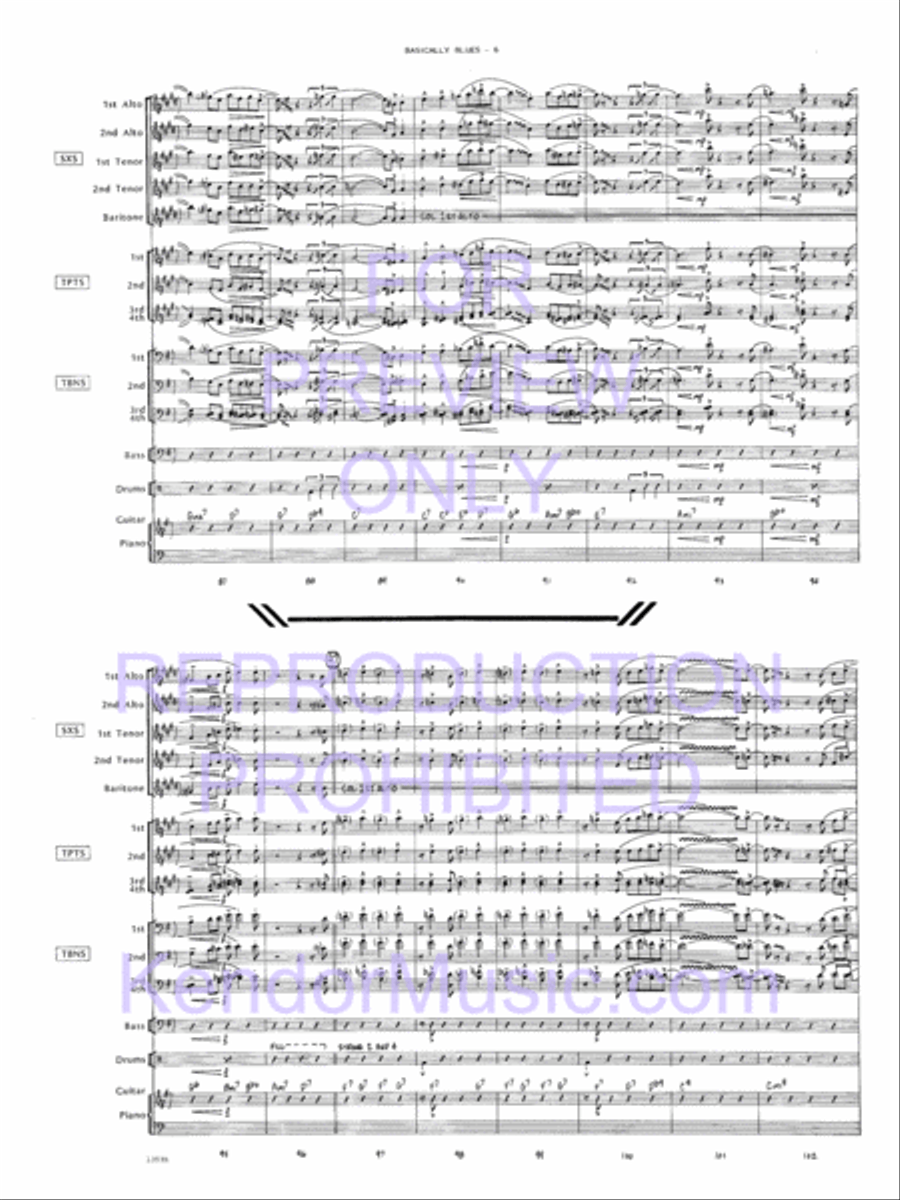 Basically Blues Jazz Ensemble scores gallery preview page 7