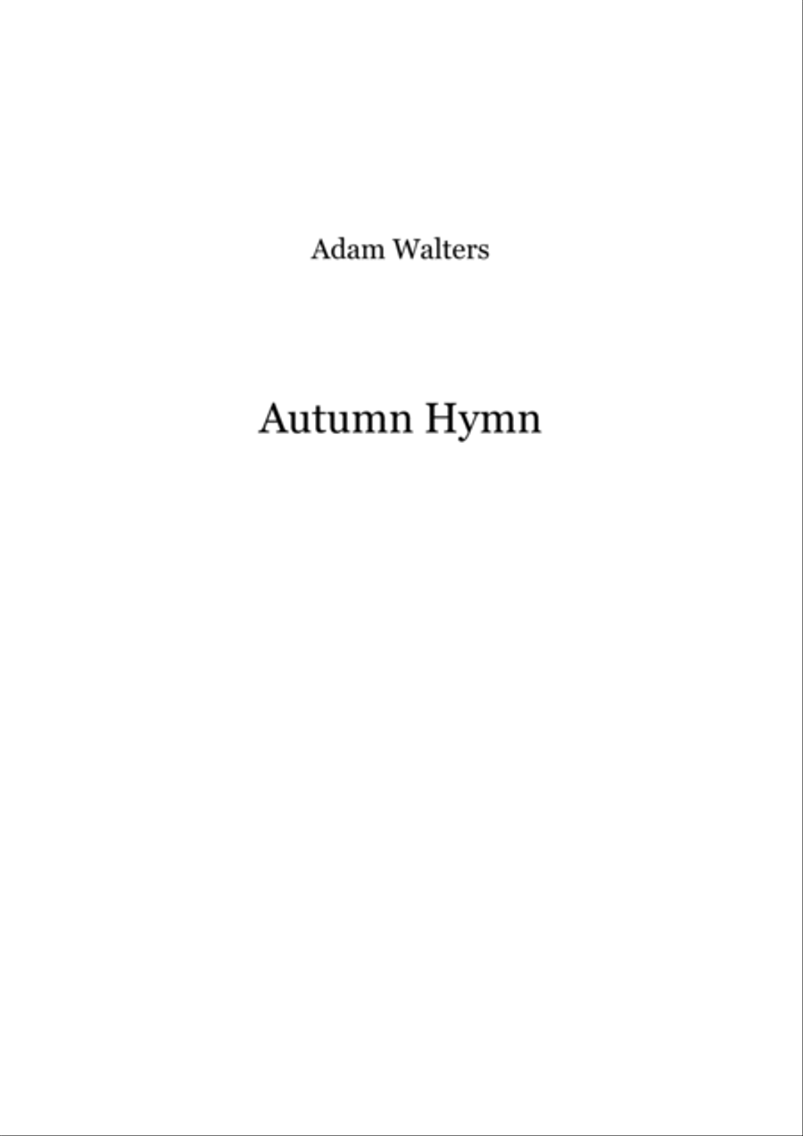 Autumn Hymn Concert Band scores gallery preview page 1