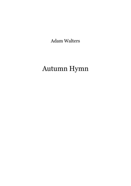 Autumn Hymn