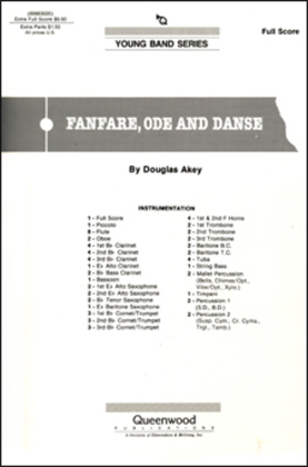Book cover for Fanfare Ode and Danse - Score