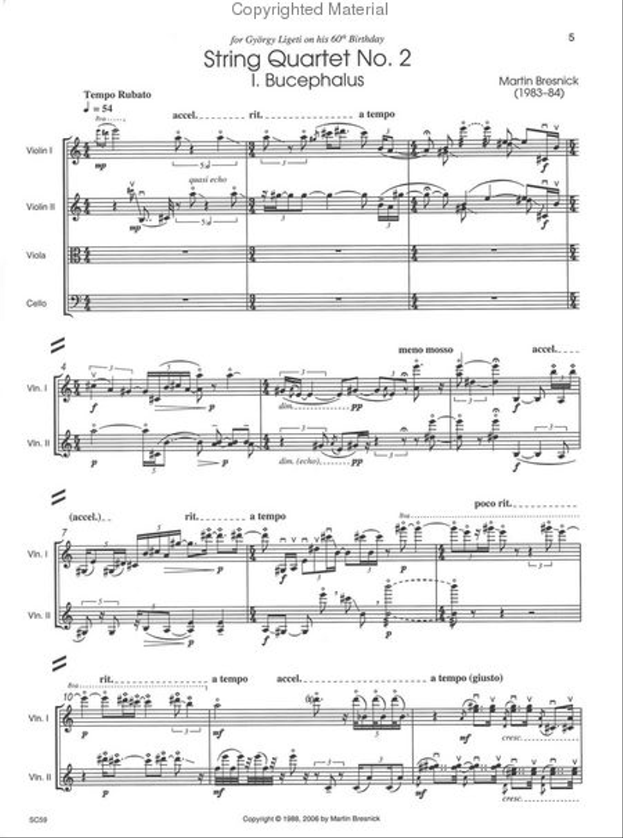 String Quartet No. 2 String Quartet scores gallery preview page 2