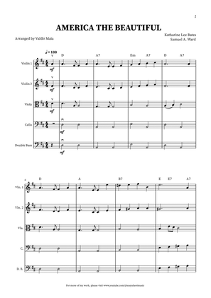 America The Beautiful - String Quintet (+CHORDS)