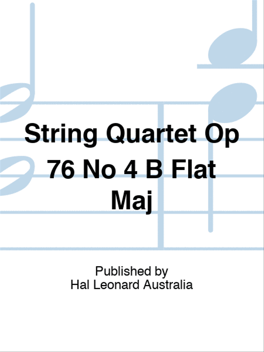 String Quartet Op 76 No 4 B Flat Maj String Quartet scores gallery preview page 1
