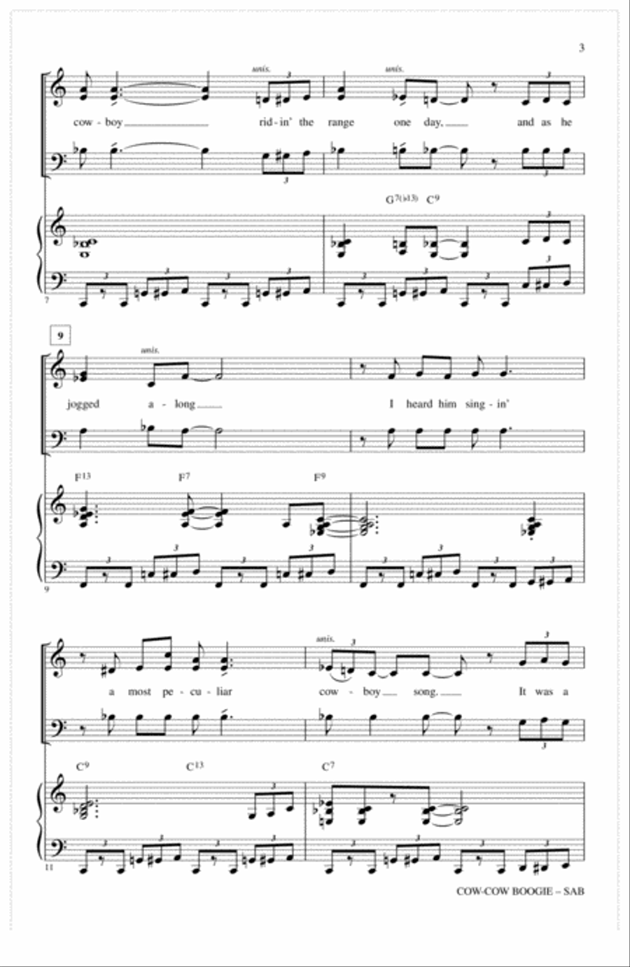Cow-Cow Boogie 3-Part scores gallery preview page 2