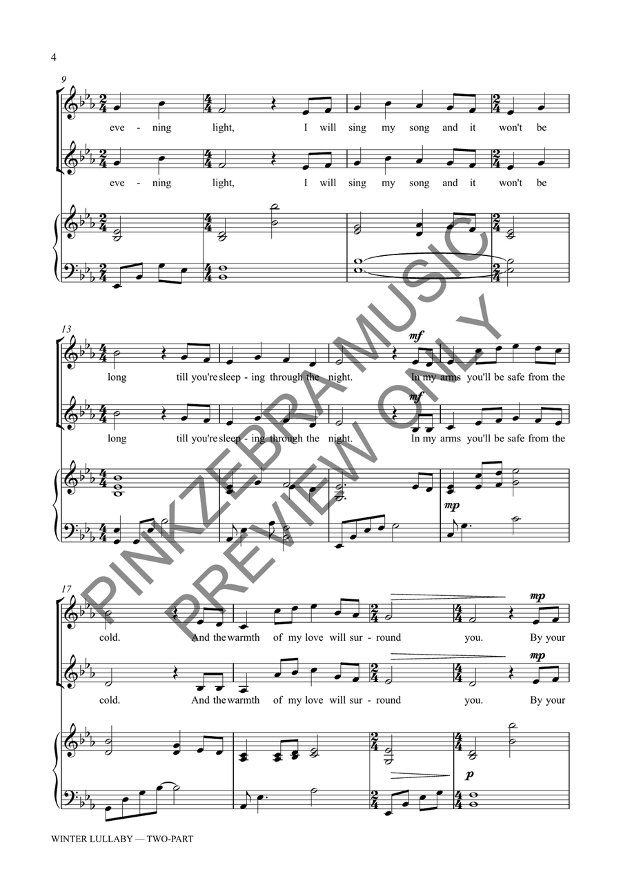 Winter Lullaby (TWo-Part) 2-Part scores gallery preview page 5