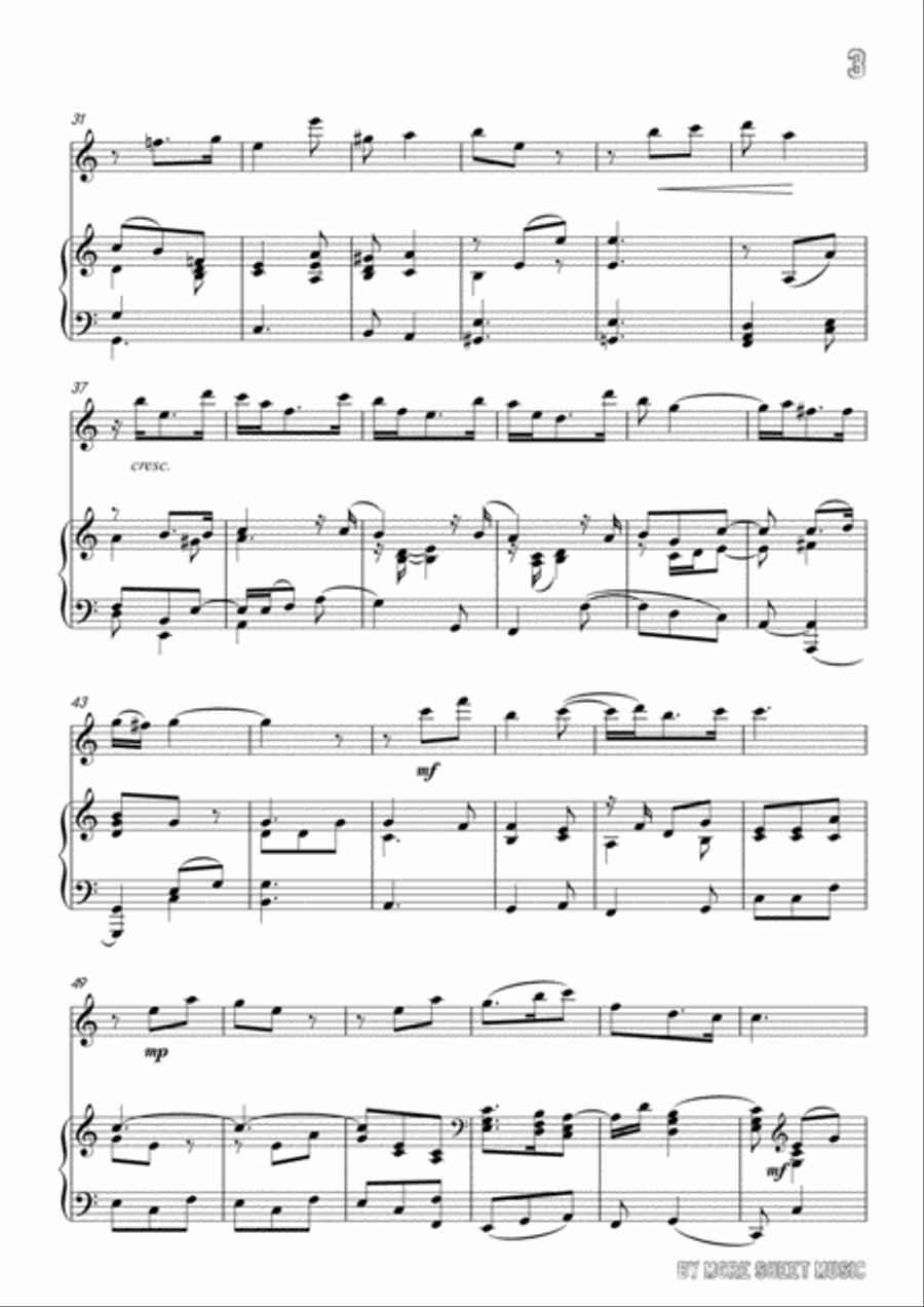 Handel-E pur così in un giorno...Piangerò la sorte mia,for Violin and Piano Violin Solo scores gallery preview page 5