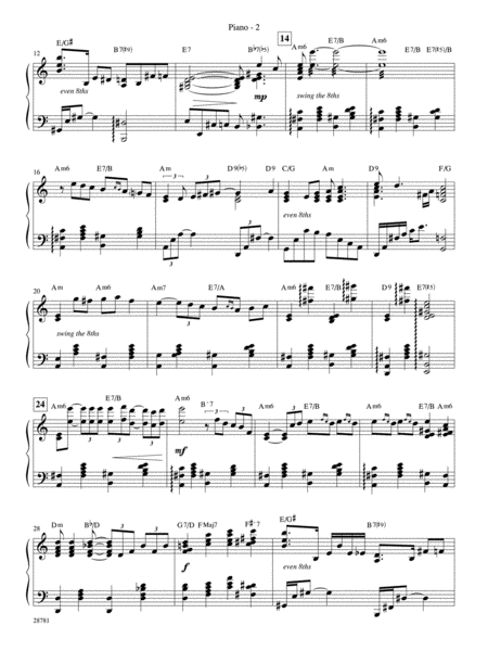 Summertime (from the musical Porgy and Bess): Piano Accompaniment