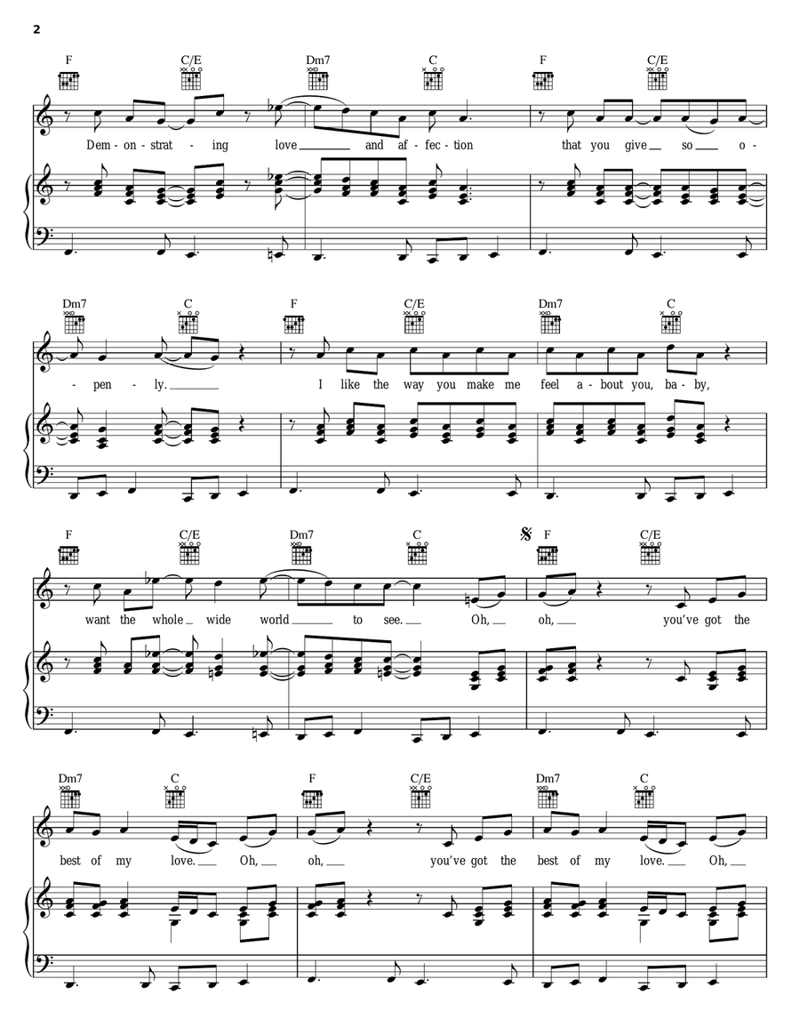 Best Of My Love Best Of My Love Piano, Vocal, Guitar scores gallery preview page 2
