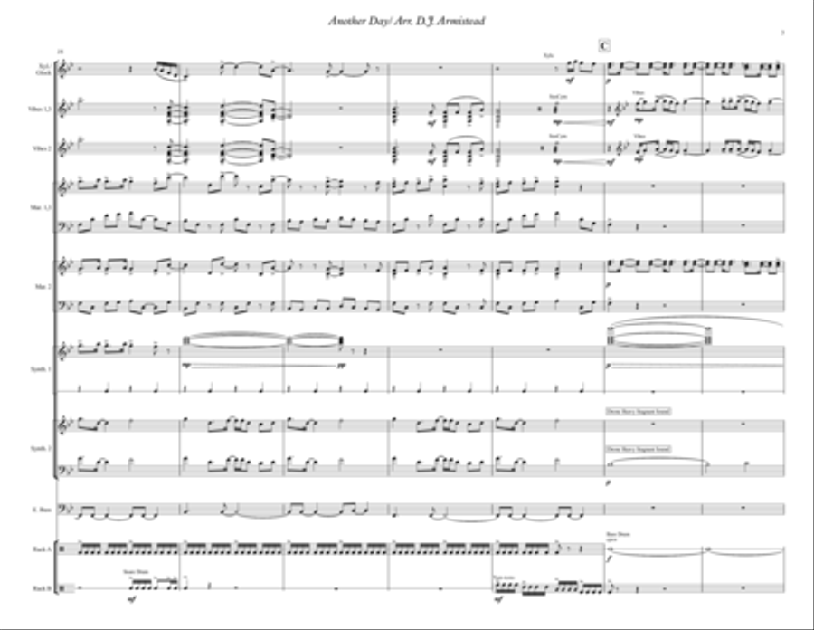 Another Day Percussion Ensemble scores gallery preview page 3