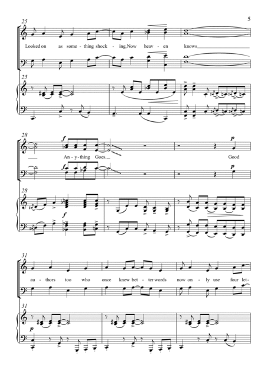 Anything Goes 4-Part scores gallery preview page 4