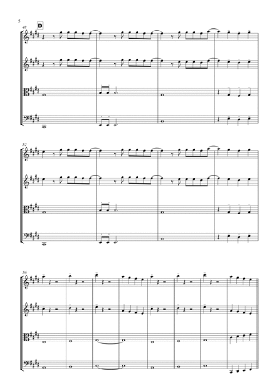 Bring Me To Life String Quartet scores gallery preview page 5
