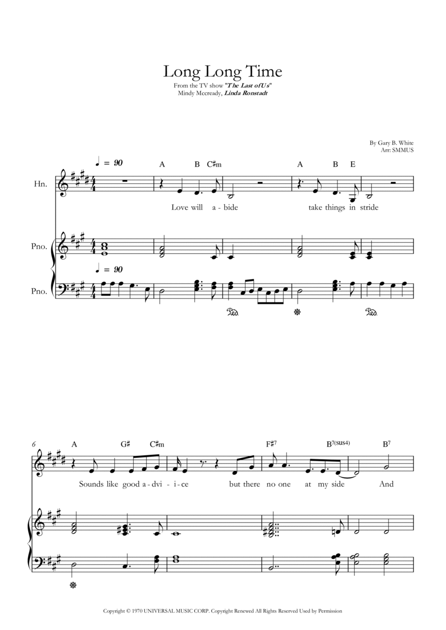 Long Long Time Horn scores gallery preview page 1