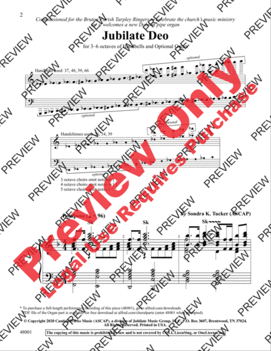 Jubilate Deo Handbell Choir scores gallery preview page 2
