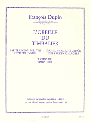 L'oreille Du Timbalier (percussion Solo)