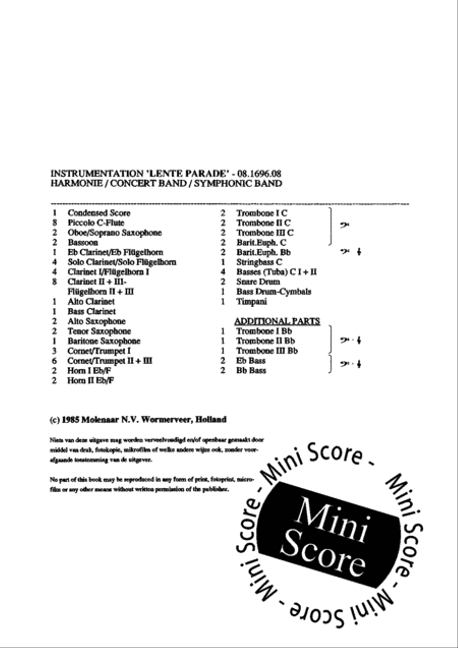 Lente Parade Lente Parade TTBB scores gallery preview page 5