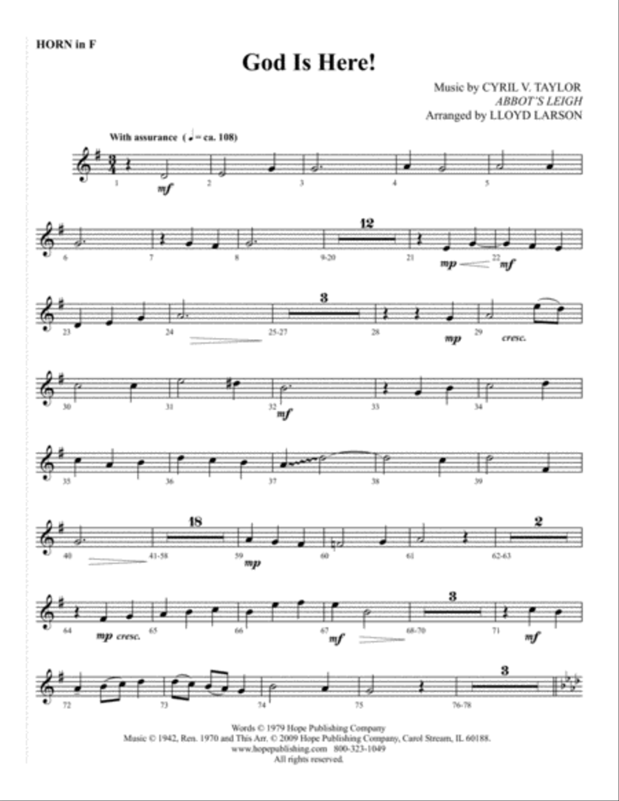 God Is Here 4-Part scores gallery preview page 30
