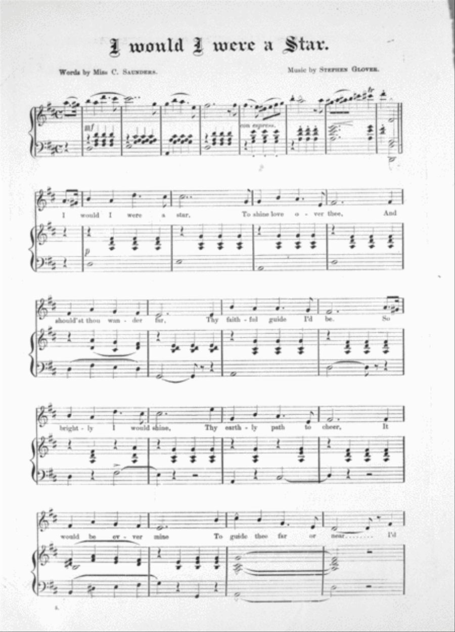 I Would I Were a Star 4-Part scores gallery preview page 2