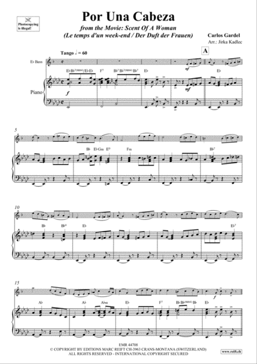 Por Una Cabeza Por Una Cabeza Voice Solo scores gallery preview page 3