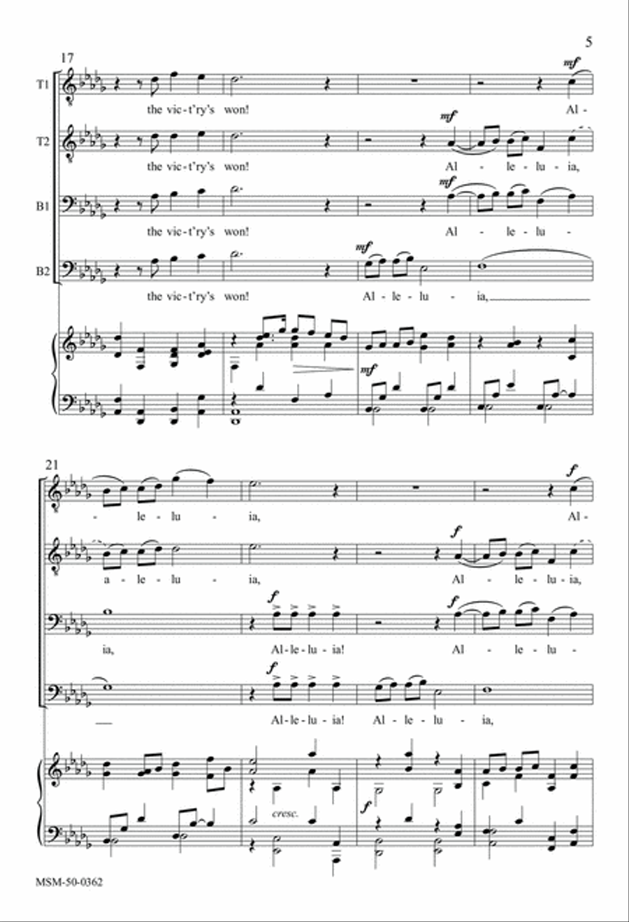 Come, Walk with Me TTBB scores gallery preview page 5