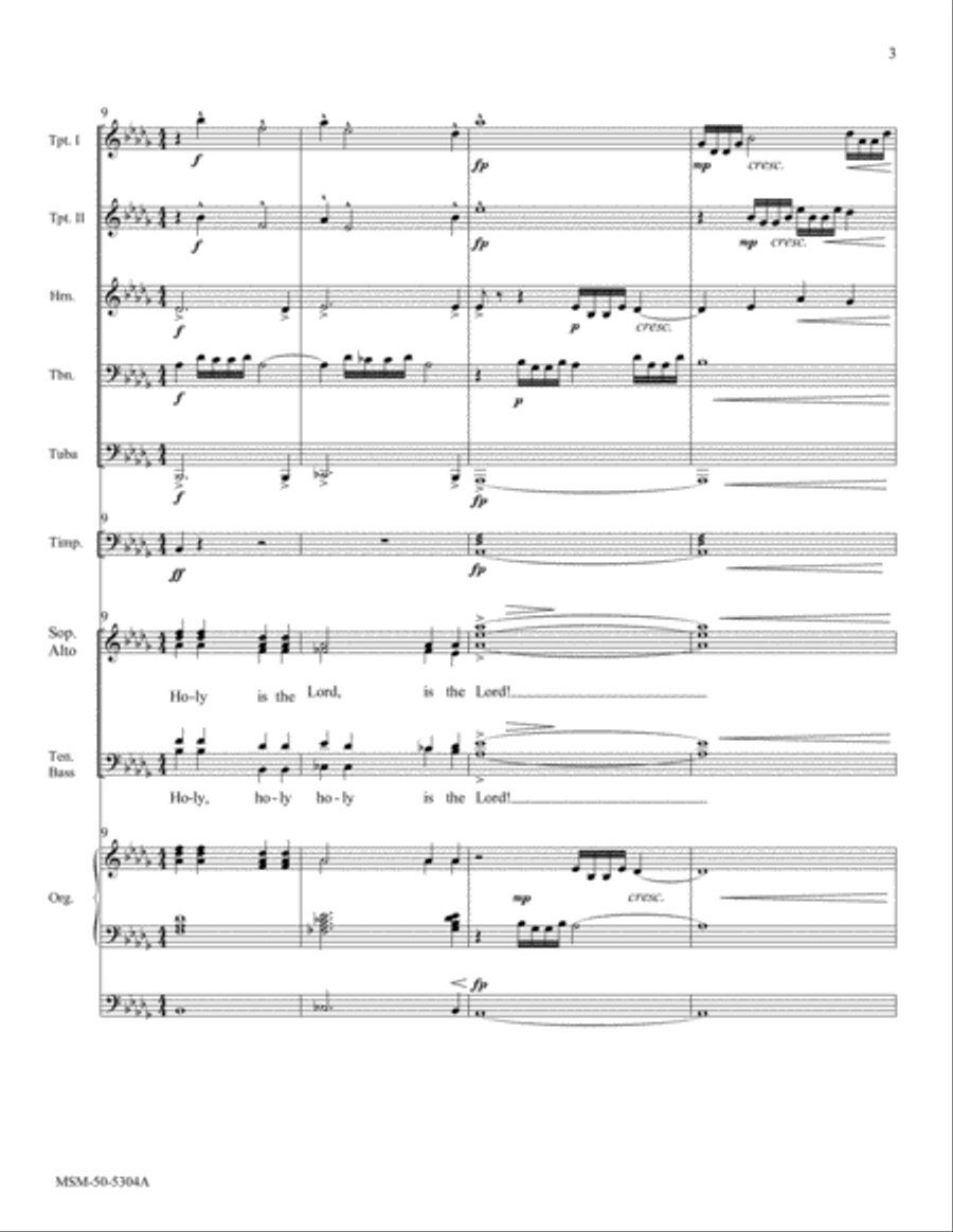 Holy, Holy, Holy (Brass Version Score) Choir scores gallery preview page 4