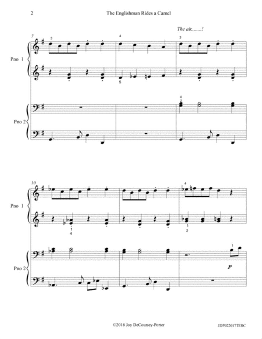 The Englishman Rides a Camel Piano Method scores gallery preview page 2