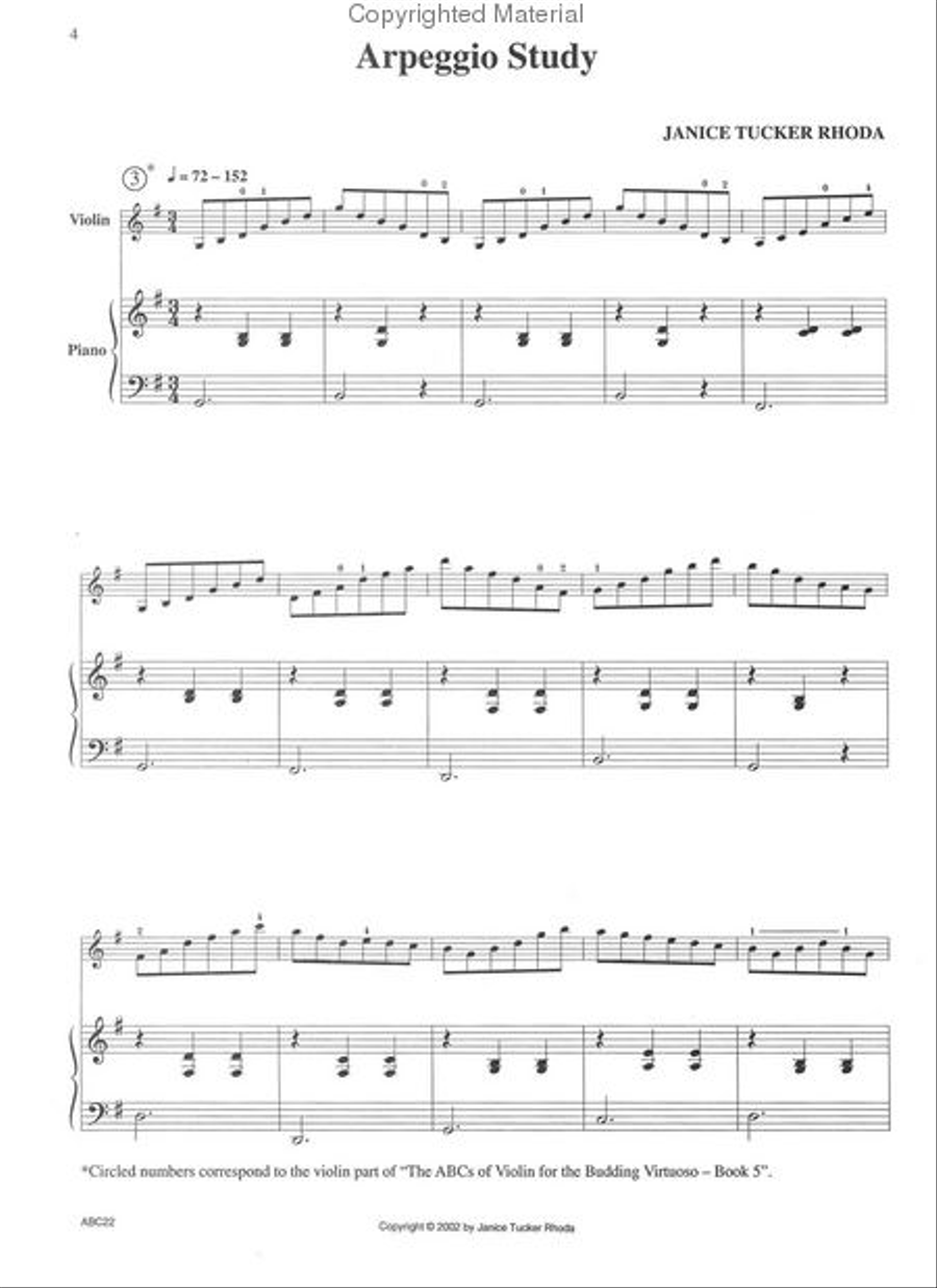 The ABC's of Violin Book 5 - Piano Accompaniment Violin Solo scores gallery preview page 2